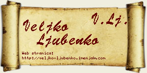Veljko Ljubenko vizit kartica